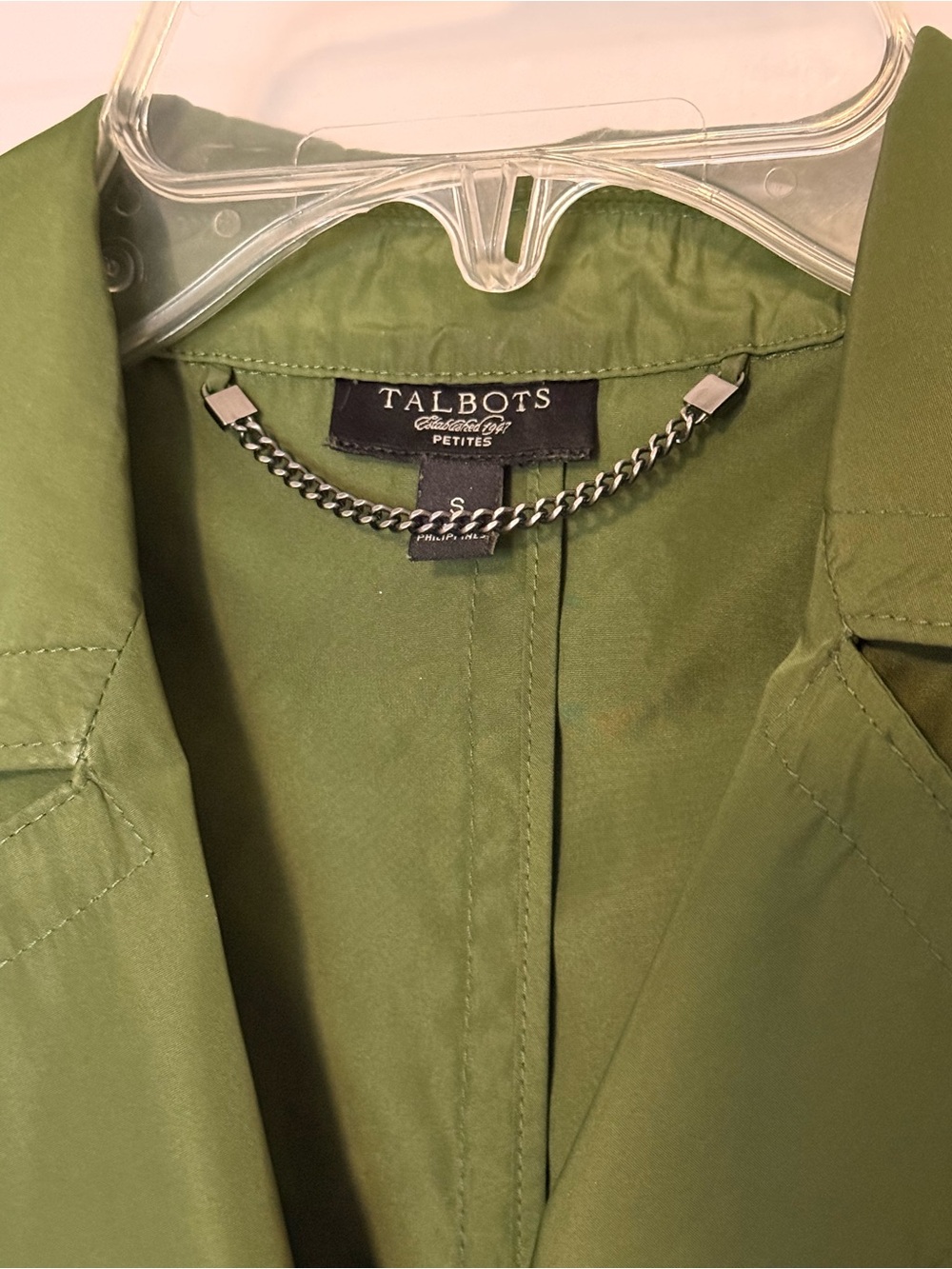 Talbots Green Drawstring Waist Jacket - Picture 2 of 6